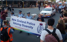 Police at Wellington's Pride Parade