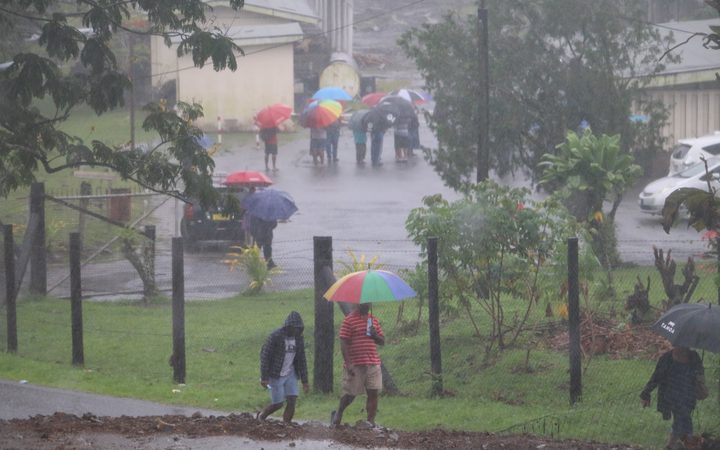 Rain in Fiji during election polling