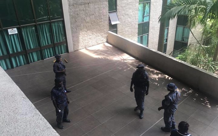 Security at PNG parliament 
