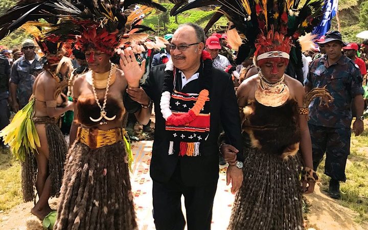 Papua New Guinea Prime Minister Peter O'Neill on the election campaign trail in Chimbu Province.