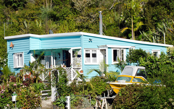 Remote bach holiday house on February 13 2013 in Whangaroa Harbour , New Zealand. 