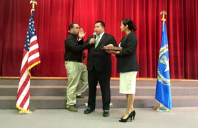CNMI governor Ralph Torres being sworn in