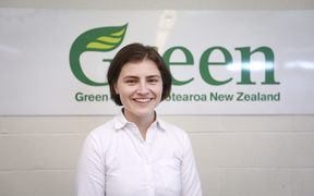 Chloe Swarbrick at Greens headquarters in Auckland 
