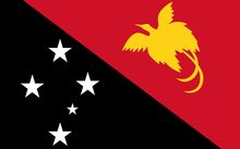 The flag of Papua New Guinea.
