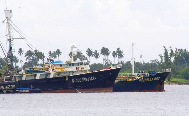 Filipino fishing vessels docked in Madang, PNG.Filipino fishing vessels docked in Madang, PNG.