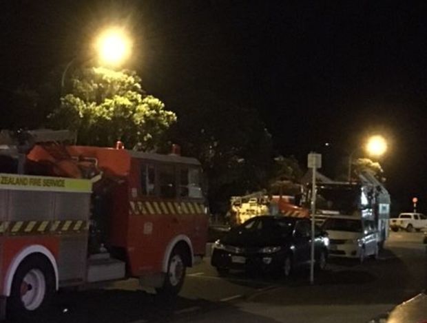 Fire appliances at Mount Maunganui