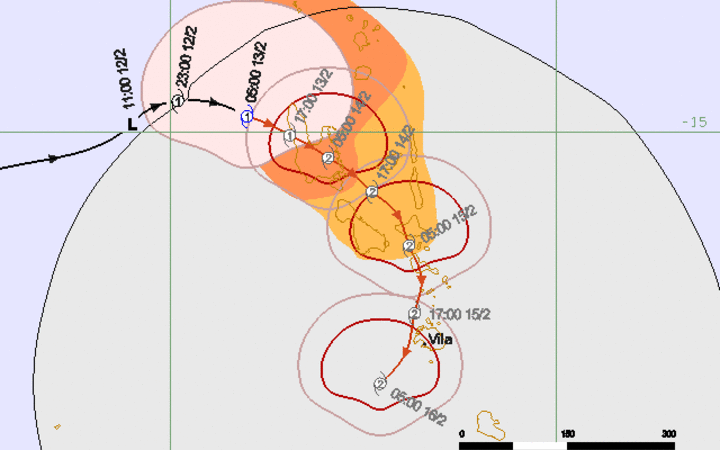 Cyclone Oma tracking map