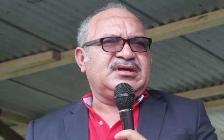 Papua New Guinea prime minister Peter O'Neill announcing new development projects in Madang 13 February 2019