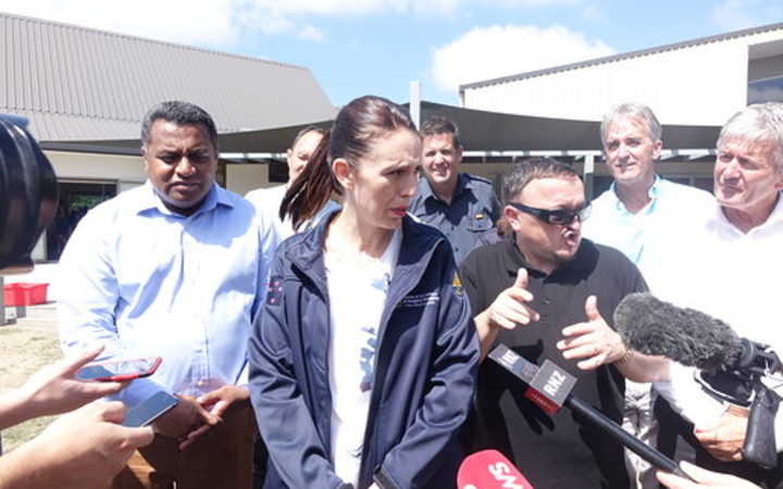 Prime Minister Jacinda Ardern in Nelson following the Tasman fires.