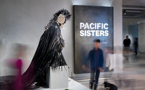 Pacific Sisters, Kaitiaki with a K; Tāulaolevai Keeper of the water (Tuna), (installation view), Te Papa, 2018. Photograph by Kate Whitley.
