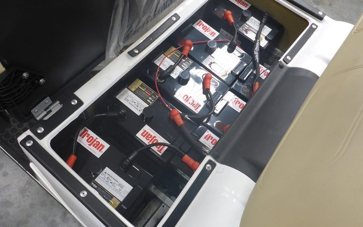 Customs officers found the class A drug and guns in January, hidden in batteries inside a shipping container of three six-seater golf carts exported from the United States.

