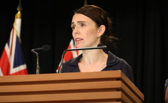 Prime Minister Jacinda Ardern gives a briefing to media two days after the attack on two Christchurch mosques.