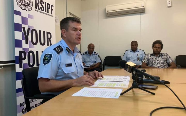 Solomon Islands Police Commissioner Matthew Varley updates media on election security operations.