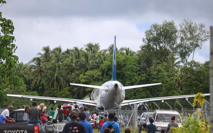 Solomon Airlines Airbus A320 at Munda, Solomon Islands