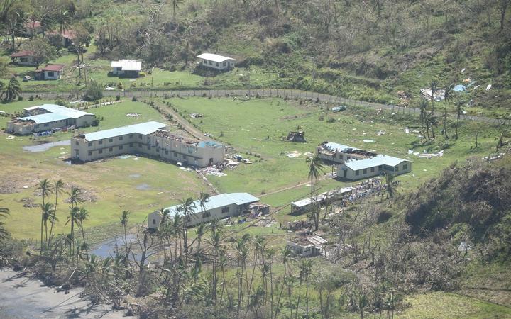 Saint John's College in Fiji - a day after Cyclone Winston hit the country in 2016.