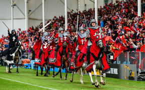 The Crusaders Horses during the Super Rugby match at Christchurch Stadium, 9 March 2019.