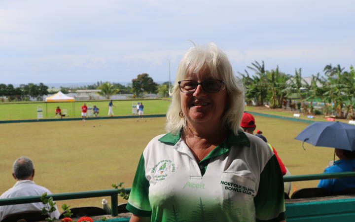 Petal Jones was a part of Norfolk Islands' gold medal winning women's fours team, having only been released from hospital on Sunday following a bout of pneumonia.