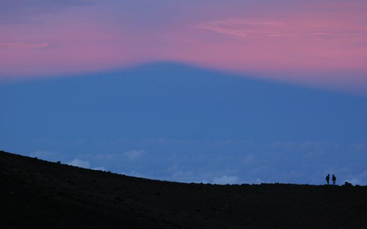 The shadow of Mauna Kea in Hawai'i