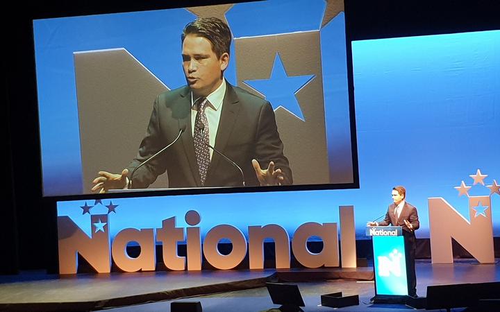 Simon Bridges at the National Party's annual conference in 2019.