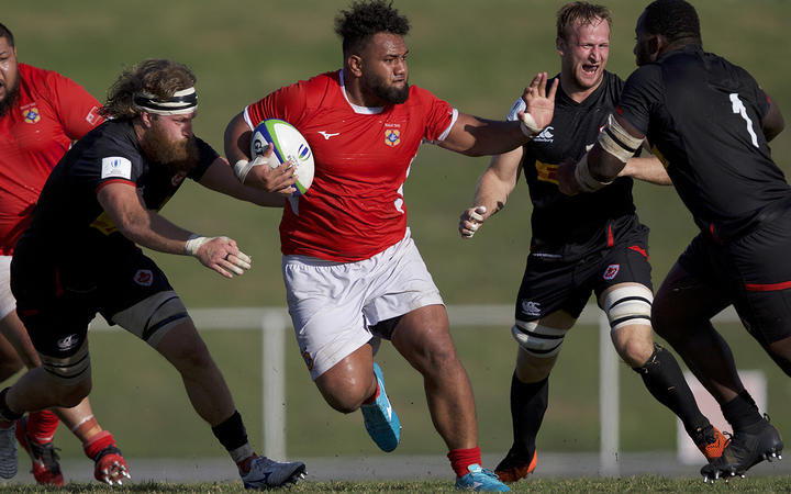 Tonga replacement forward Sione Vailanu impressed for Tonga, scoring a try and making several damaging runs