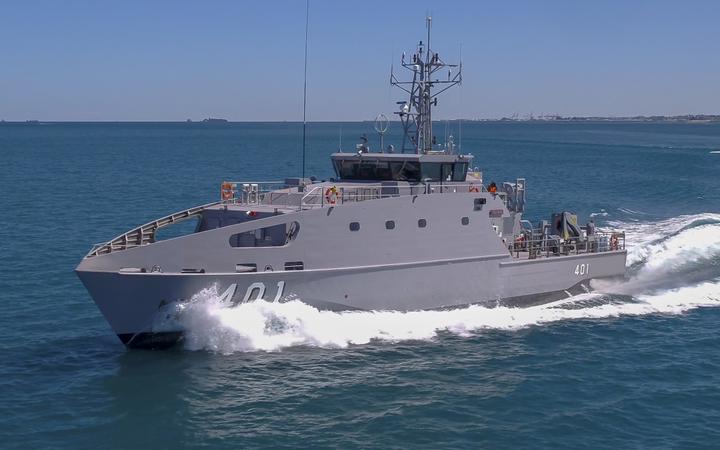 The new generation of Guardian Class Patrol boat being rolled out across the Pacific by Australia as part of strengthening regional maritime security.