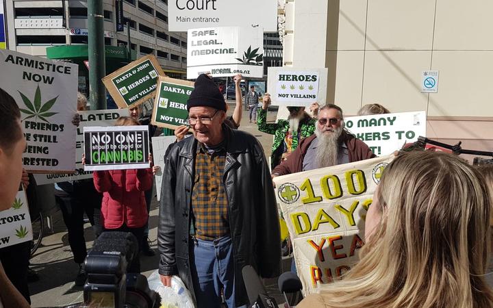 Dakta Green outside Wellington District Court.