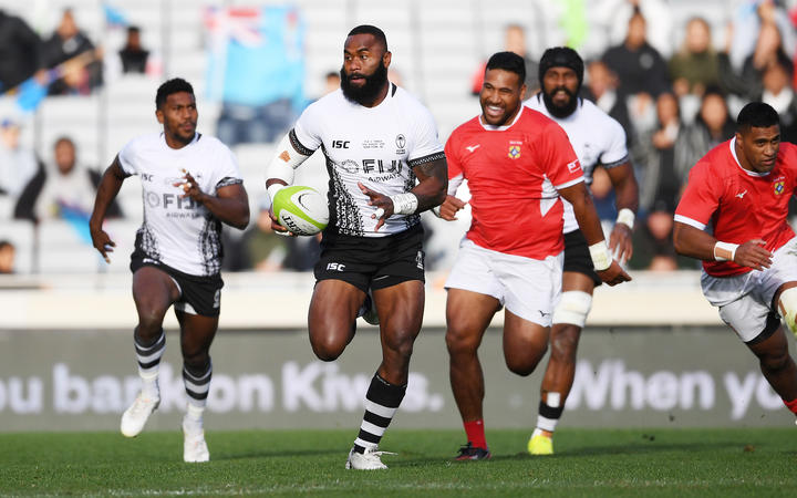 Semi Radradra with a typically strong run, this time against Tonga