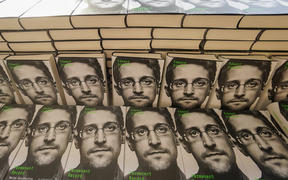 Copies of the book titled "Permanent Record" by US former CIA employee and whistleblower Edward Snowde.