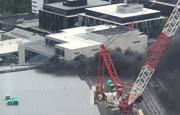 Fire in Auckland CBD.