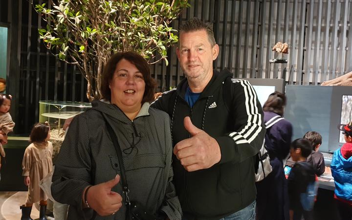 Sonya and Steve Coles in Japan to support their son, All Blacks hooker Dane Coles. 