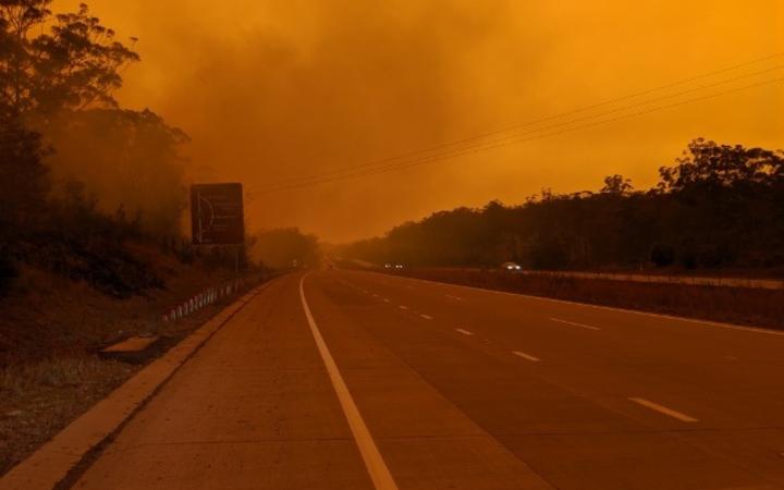 The fires around Port Macquarie have given the entire region an eerie orange tinge, with one resident describing the scene as "apocalyptic".

