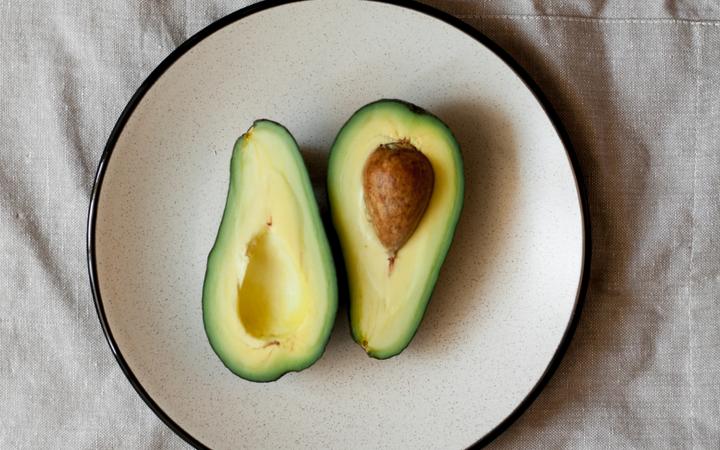 avocado on plate