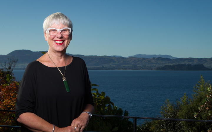 Mayor Steve Chadwick at her Kawaha Point home. 18 April 2019 Rotorua Daily Post Photograph by Stephen Parker.