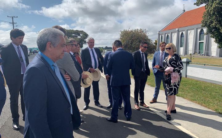 National party contingent arrive at Rātana pā.