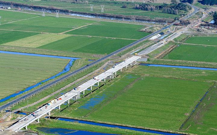 One of the bridges being constructed in August last year.