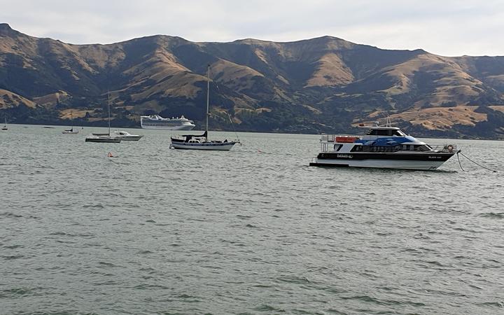 The Golden Princess is now on its way to Melbourne after docking in Akaroa.