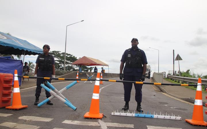 Points in and out of Suva are blocked by police 