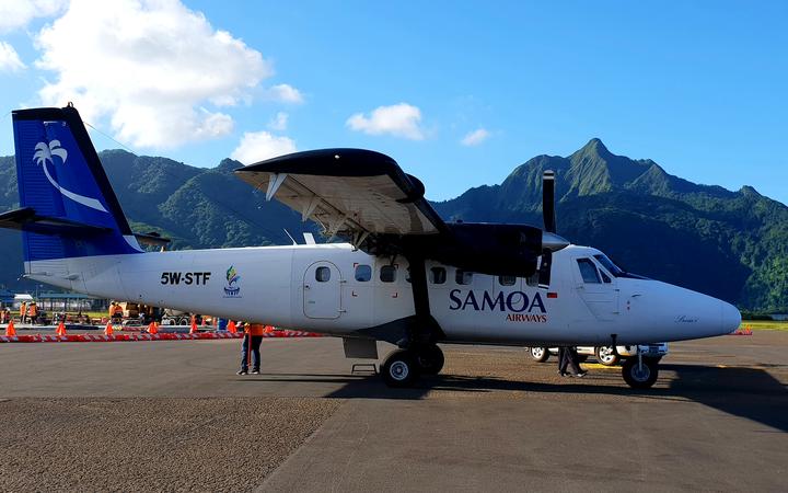 Samoa Airways Twin Otter at American Samoa's Tafuna International Airport.