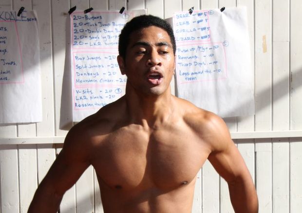 Cast member and trainer Beulah Koale hard at work