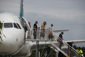 passengers disembarking