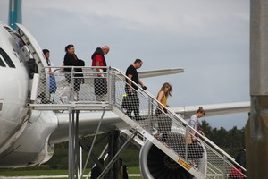 Passengers disembarking