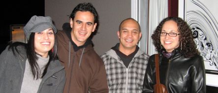 Kali Kopae, Jamie McCaskill (Actors He Reo Aroha), Hone Kouka (Director) and Katarainga George – Opening night at The Soundshell, Rotorua