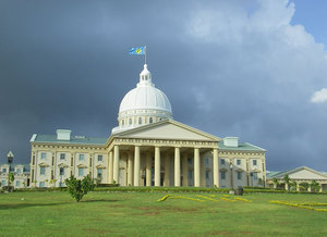 Government buildings in Melekeok, Palau