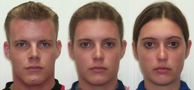 Male female faces pano