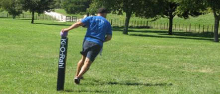 Ki-o-rahi - Ki Oma touching to pou and going in for a try