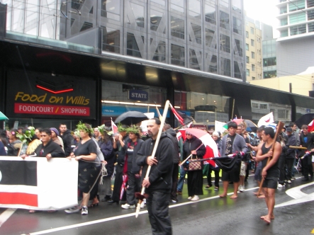 The silent march down Willis Street, Wellington.