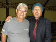 Timoti Flavell and Selwyn Murupaenga Pipitea Marae Wellington.
