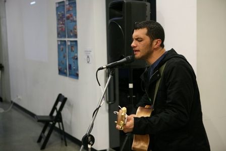 Opshop's Jason Kerrison entertains at the Raukatauri event