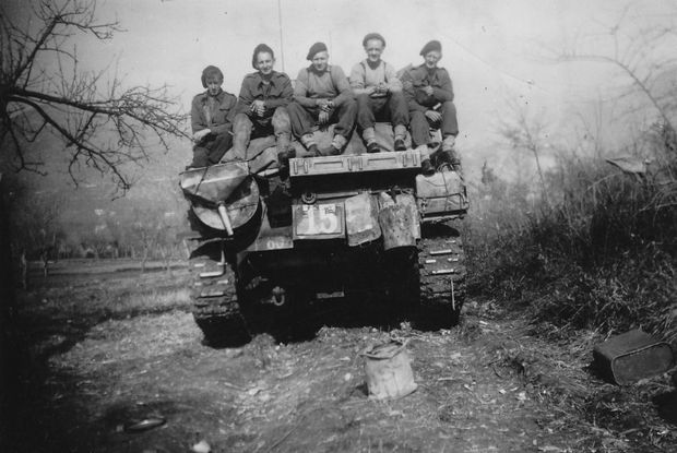 Cassino Snow Coleman far right and crew before Cassino Battle