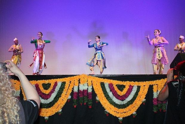 The troupe perform Sattriya